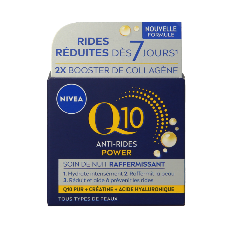 Nivea Visage anti-rimpel nachtcreme Q10+ 50 Milliliter