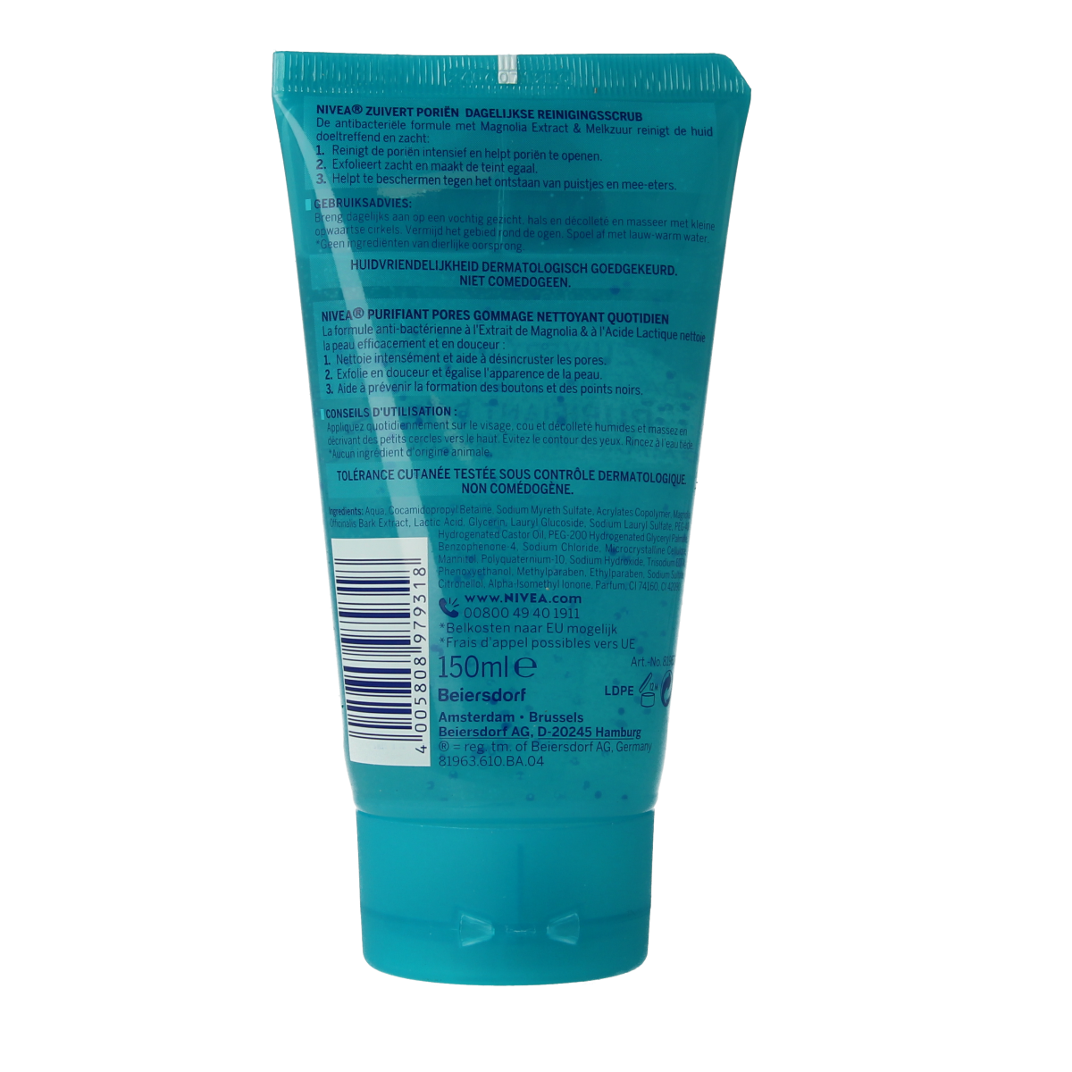 Nivea SOS zuivert porien dagelijkse reinigingsscrub 150.00 Milliliter