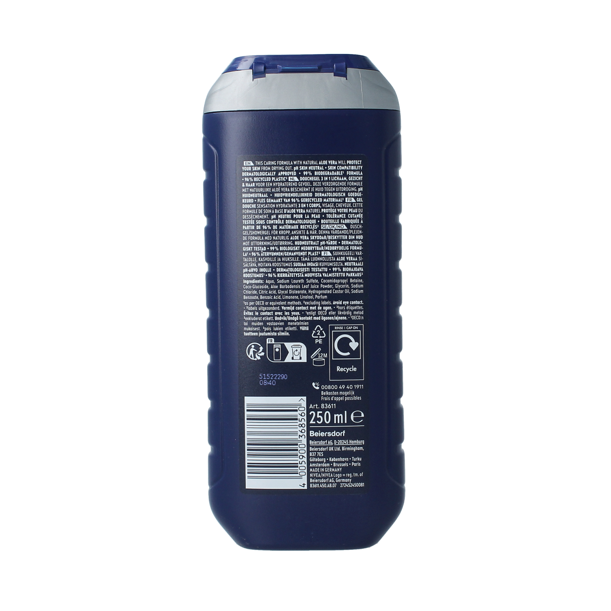 Nivea Men protect & care douchegel 250.00 Milliliter