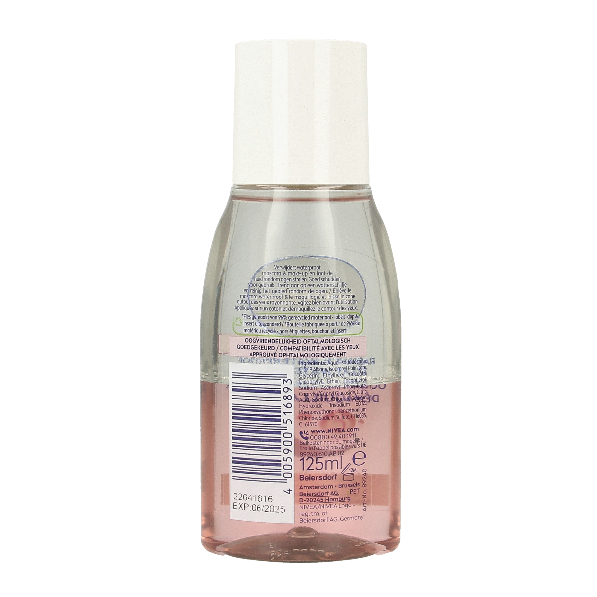 Nivea Oogmake-up remover pink 125.00 Milliliter