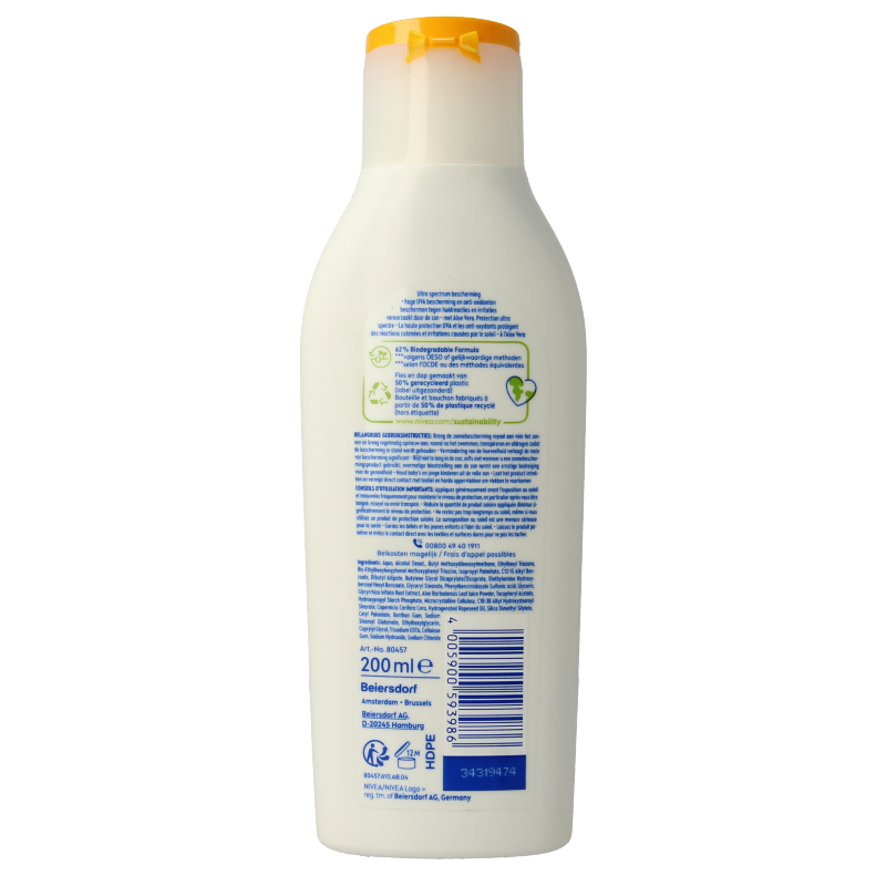 Nivea Sun sensitive zonnemelk SPF50+ 200.00 Milliliter