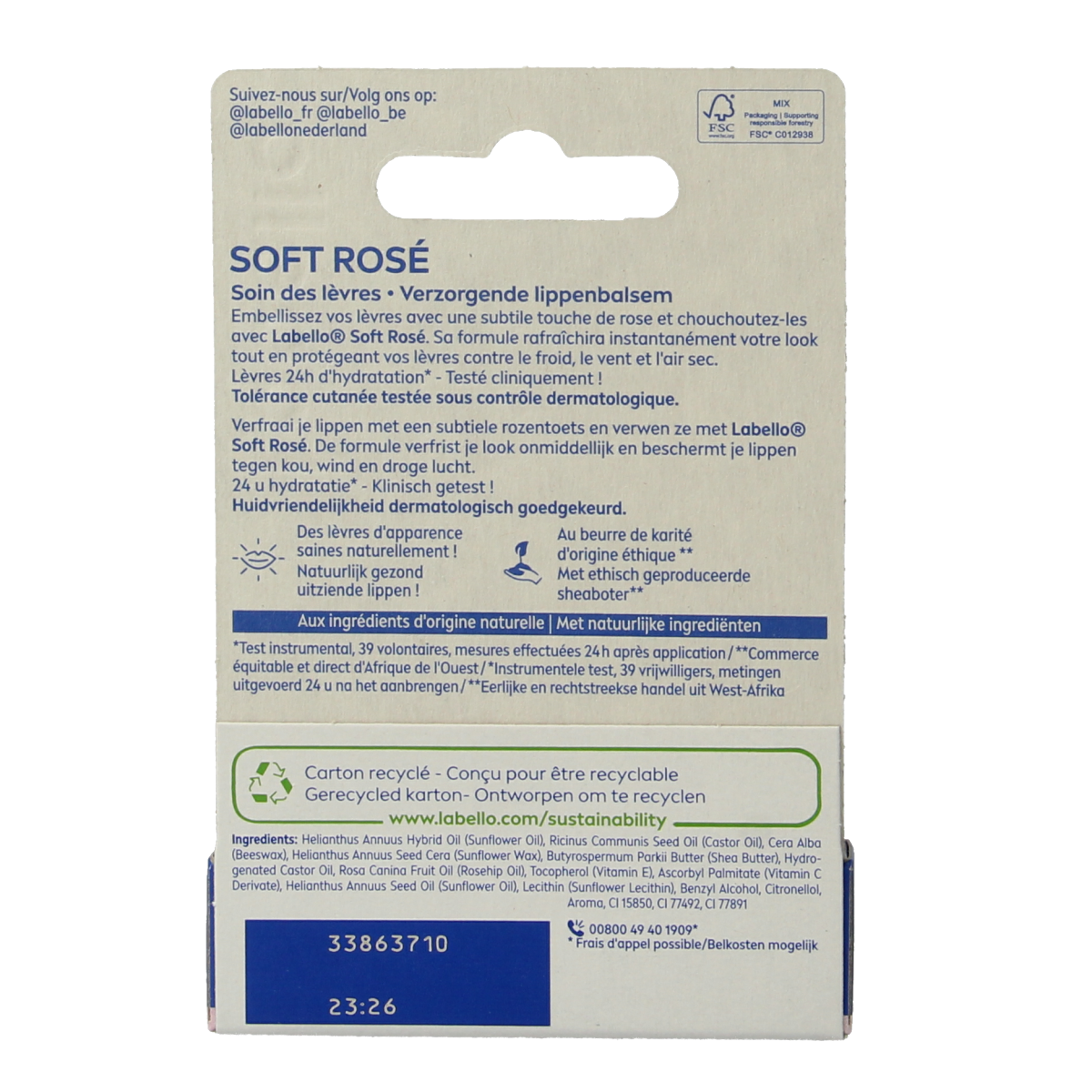 Labello Soft rose blister 4.80 Gram