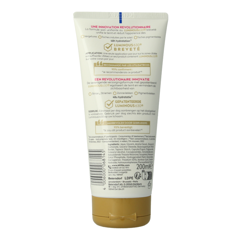 Nivea Nivea luminous630 anti striae lichaamsverzorging 200.00 Milliliter