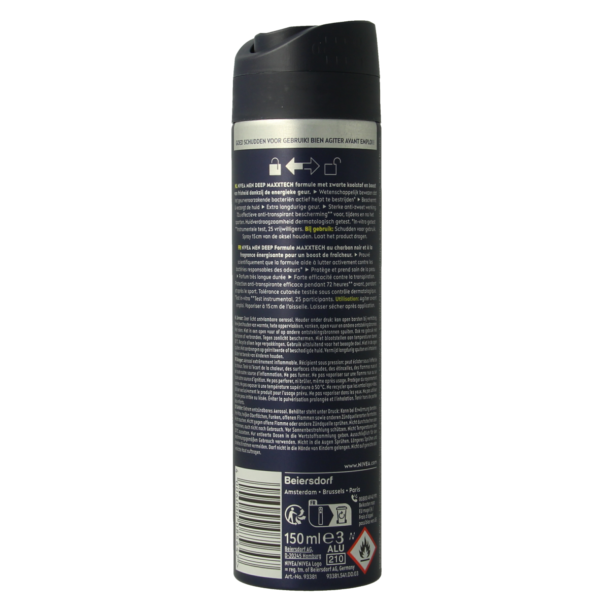 Nivea Men deodorant spray deep sport 150.00 Milliliter