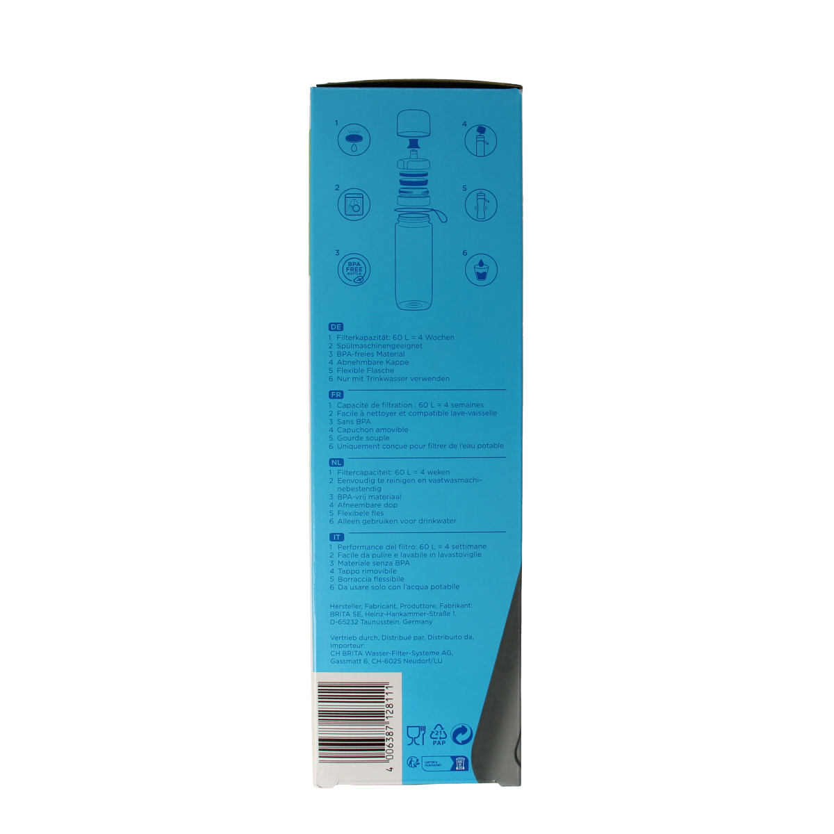 Brita BRITA waterfilterfles Active darkgreen 3.00 Stuks