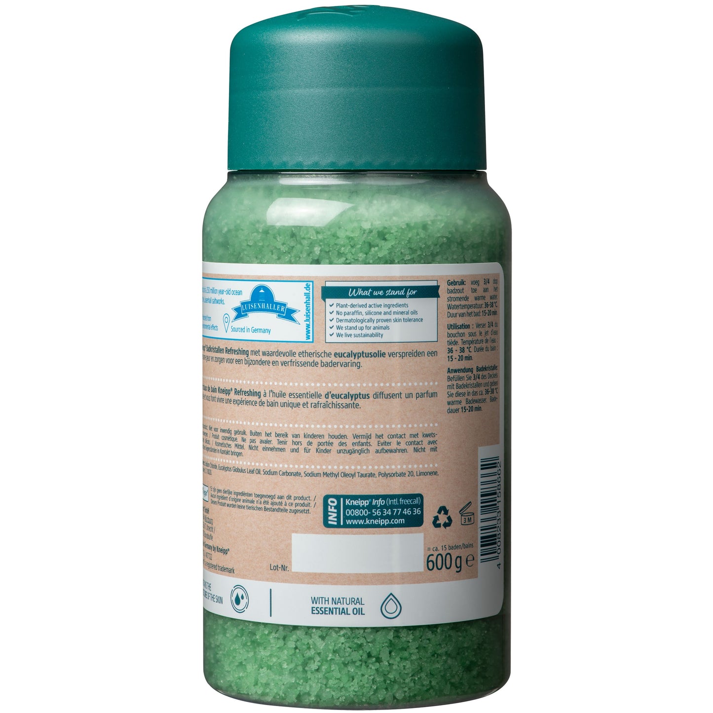 Kneipp Badkristal refreshing eucalyptus 600 Gram