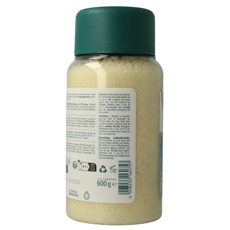 Kneipp Foot care voetbadkristal vitalizing calendula sina 600 Gram