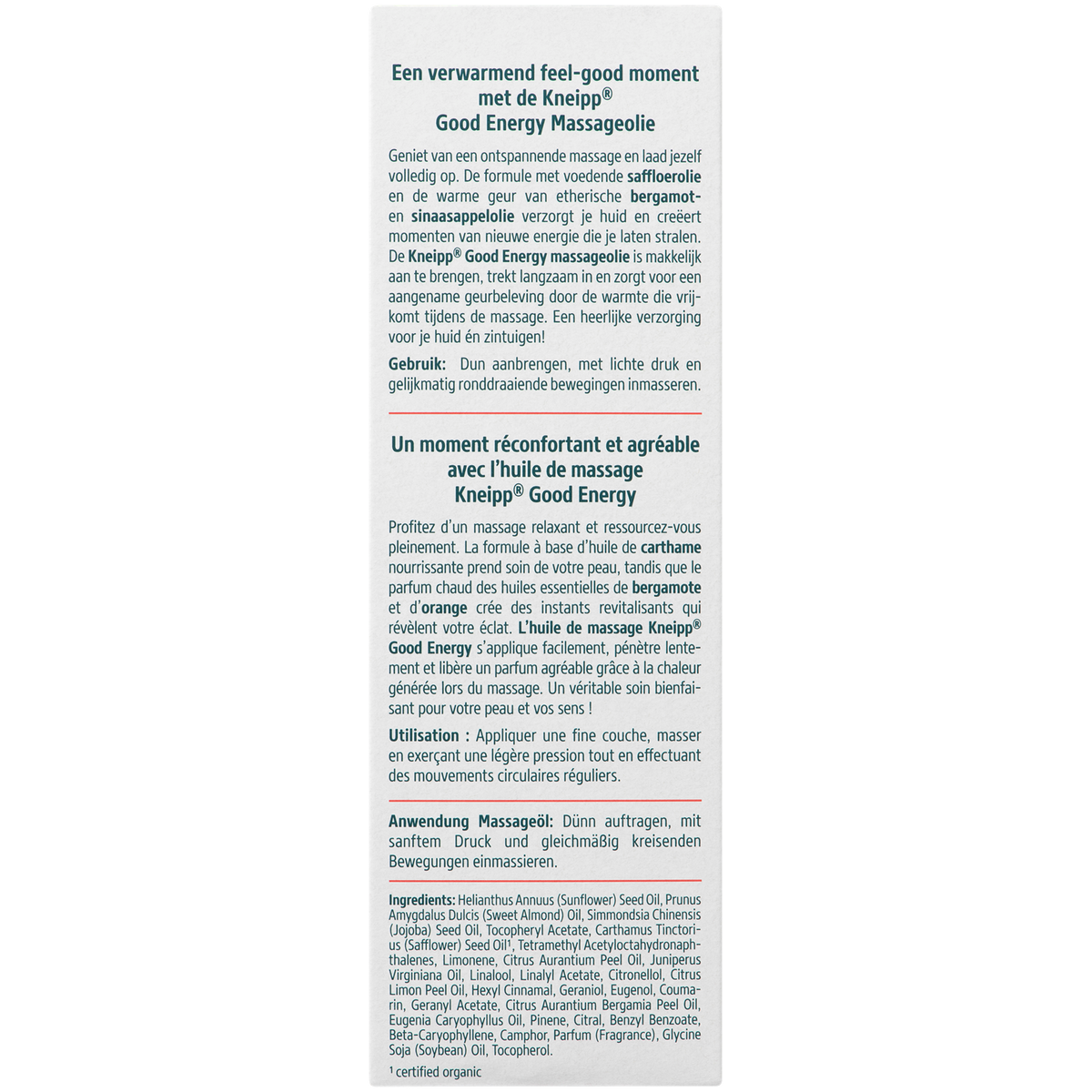 Kneipp Massageolie Good Energy 100.00 Milliliter