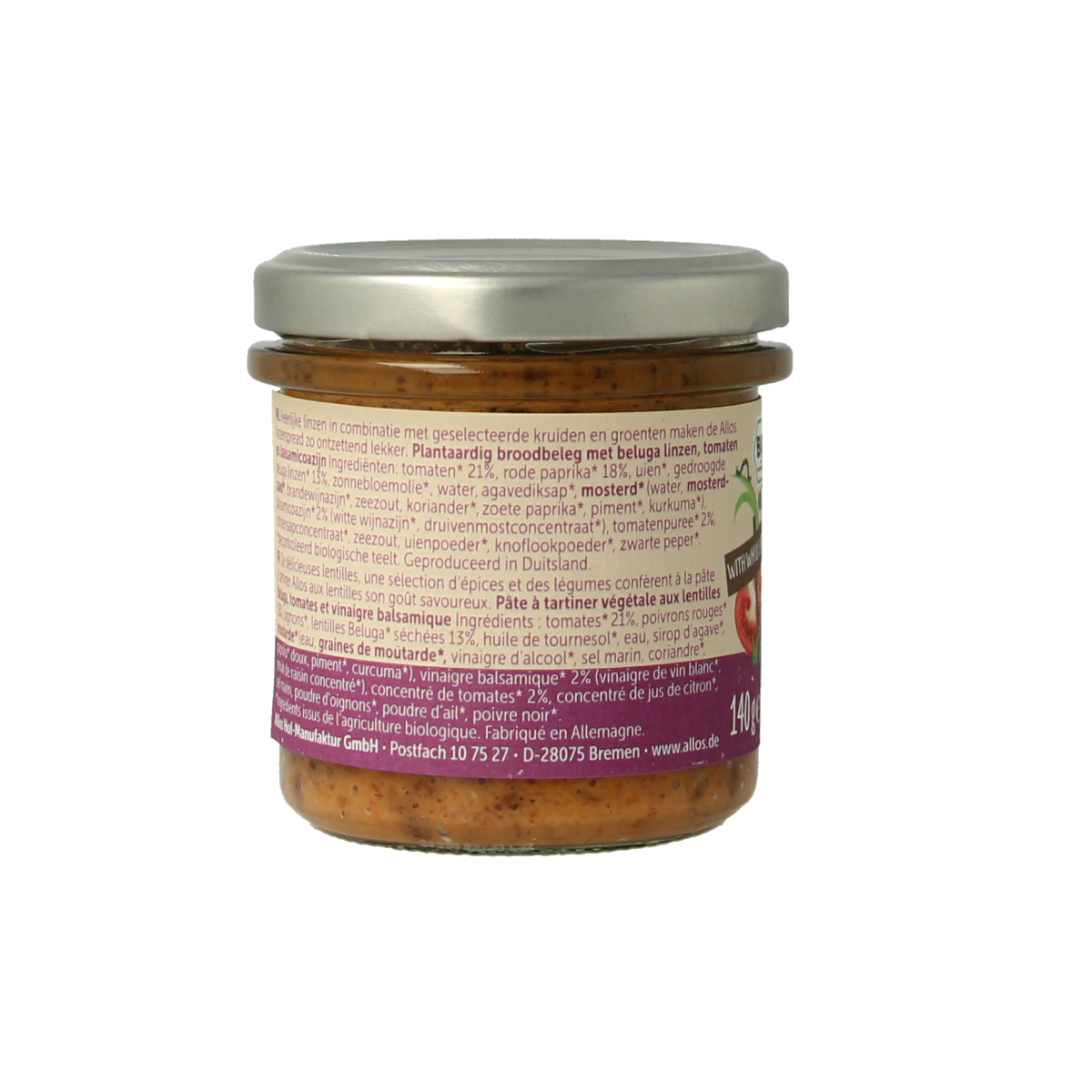 Allos Linzenspread beluga balsamico bio 140.00 Gram