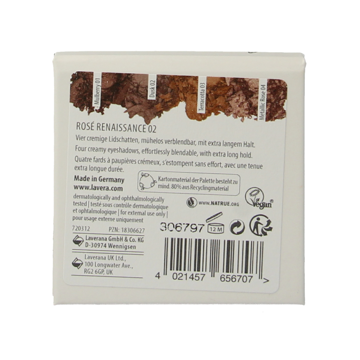 Lavera Signature colour eyeshadow rose renaissance 02 bio 1.00 Stuks