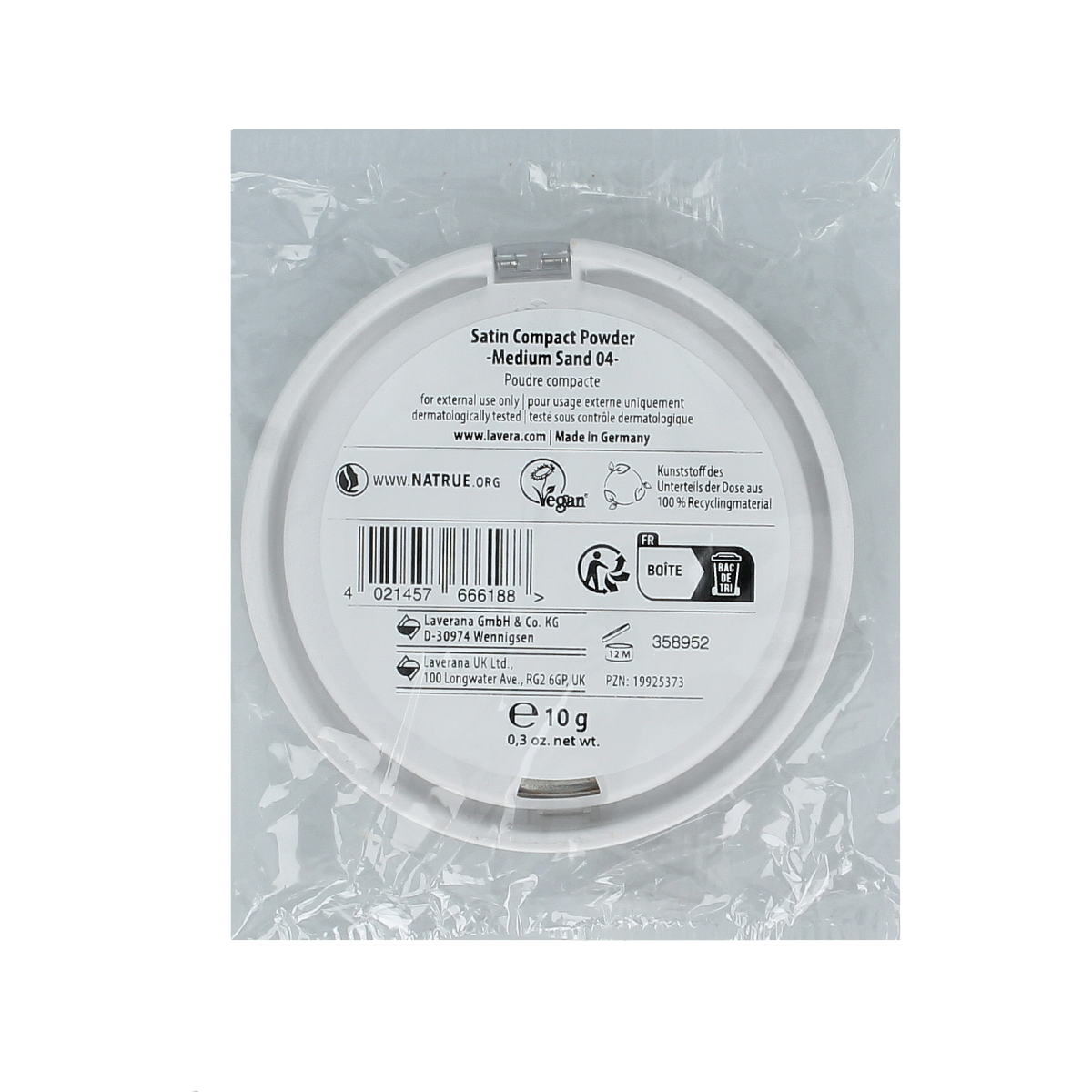 Lavera Satin compact powder medium sand 04 10.00 Gram