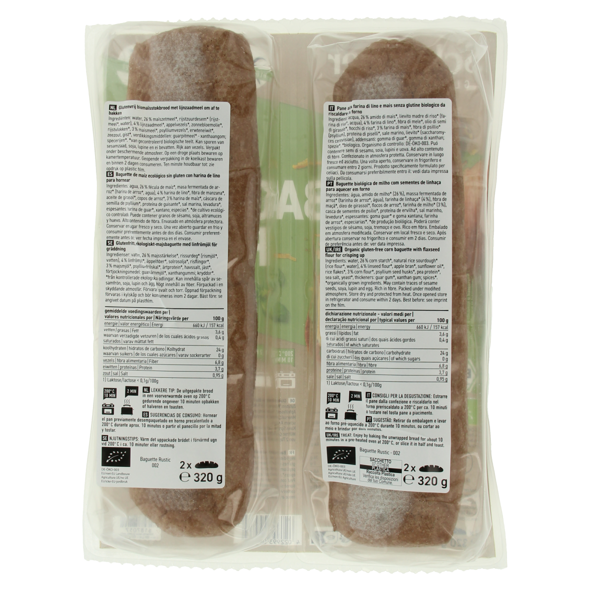 Schnitzer Baguette rustic 160 gram glutenvrij bio 2.00 Stuks