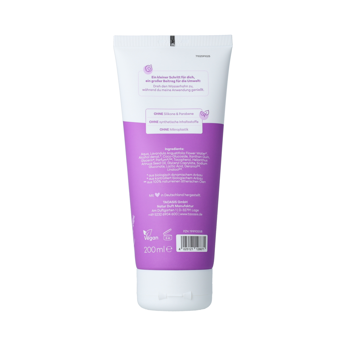 Baldini Baldini douchegel Lavendel Bio Demeter 200.00 Milliliter