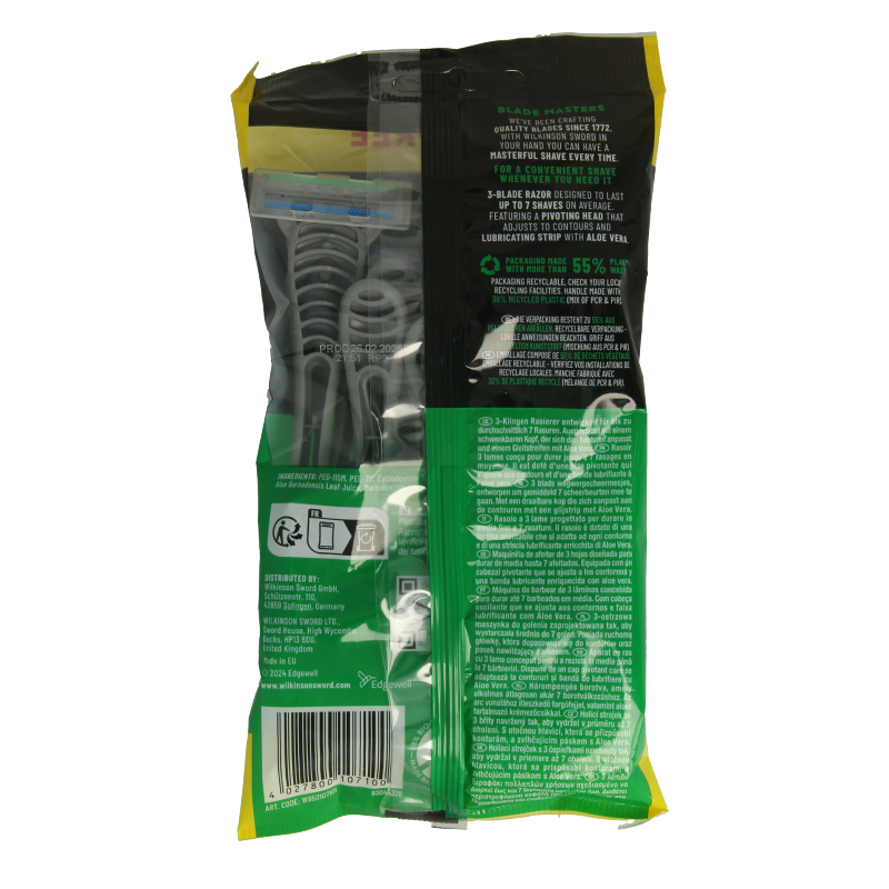 Wilkinson Essential sensitive 6+2 disposable 8 Stuks