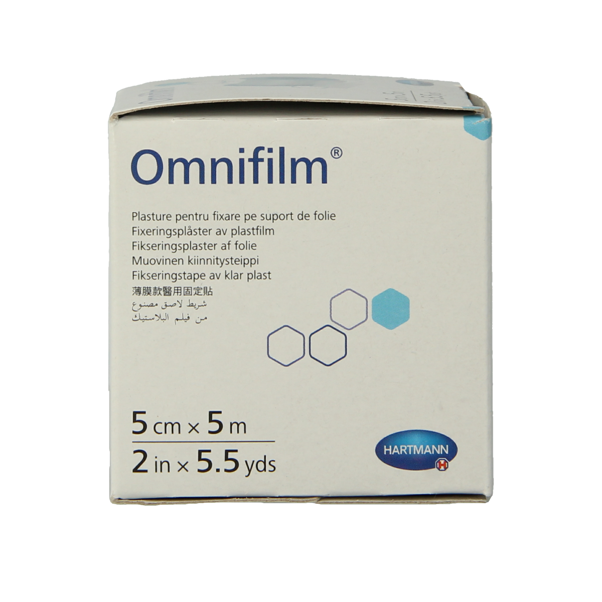 Hartmann Omnifilm fixatiepleister folie 5m x 5cm 1.00 Stuks