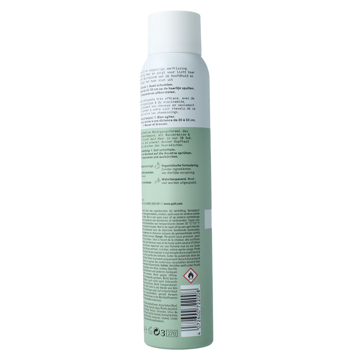 Guhl Droogshampoo 30sec pure frisheid 200.00 Milliliter