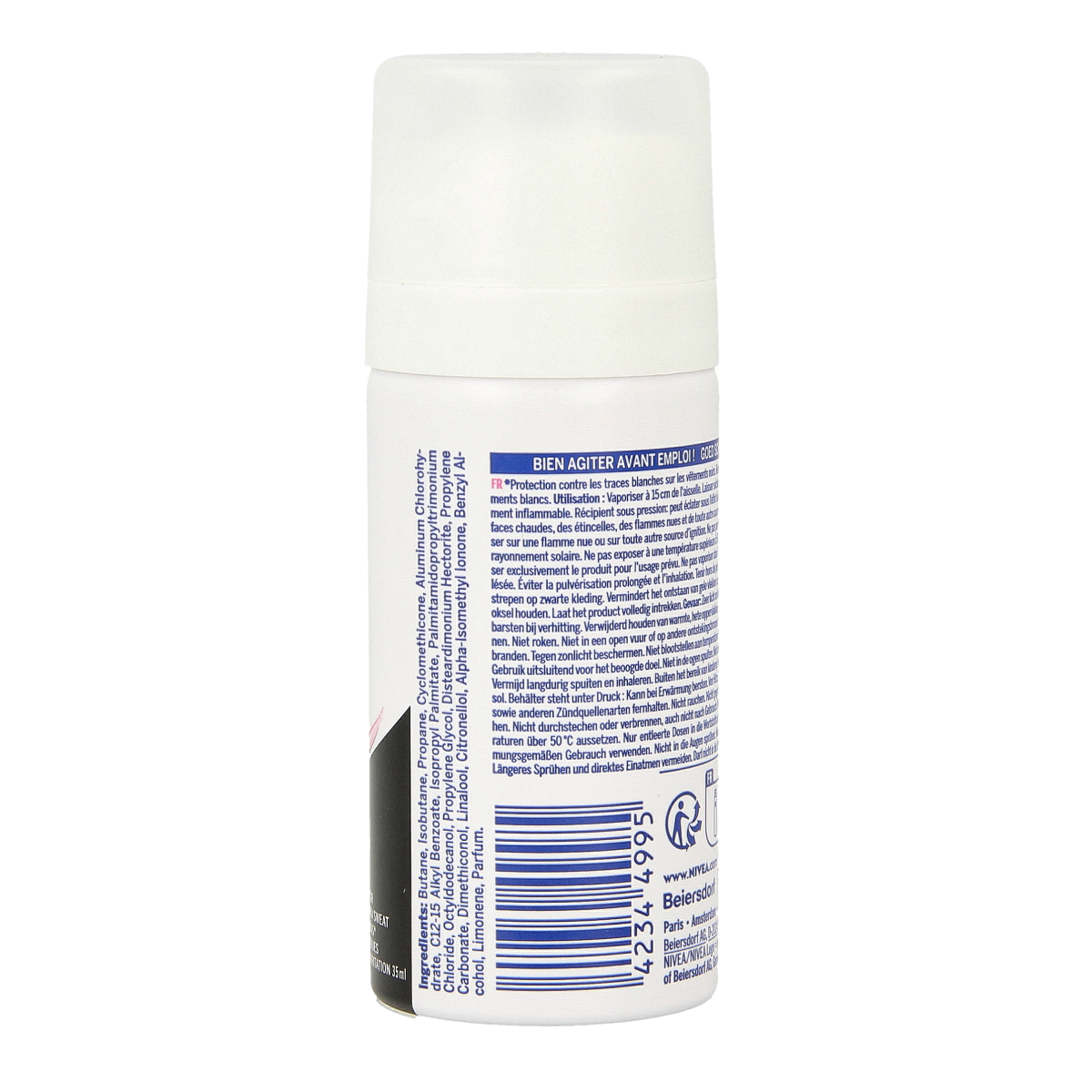 Nivea Deodorant spray black & white invisible mini 35.00 Milliliter