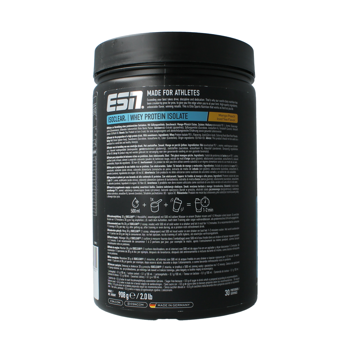 ESN Isoclear whey isolate mango peach ice tea 908.00 Gram
