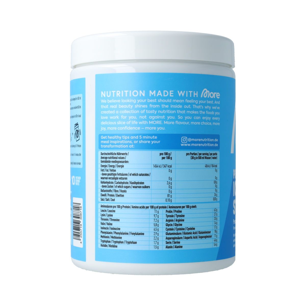 More Nutrition More Clear Iced Tea Style Peach 300.00 Gram