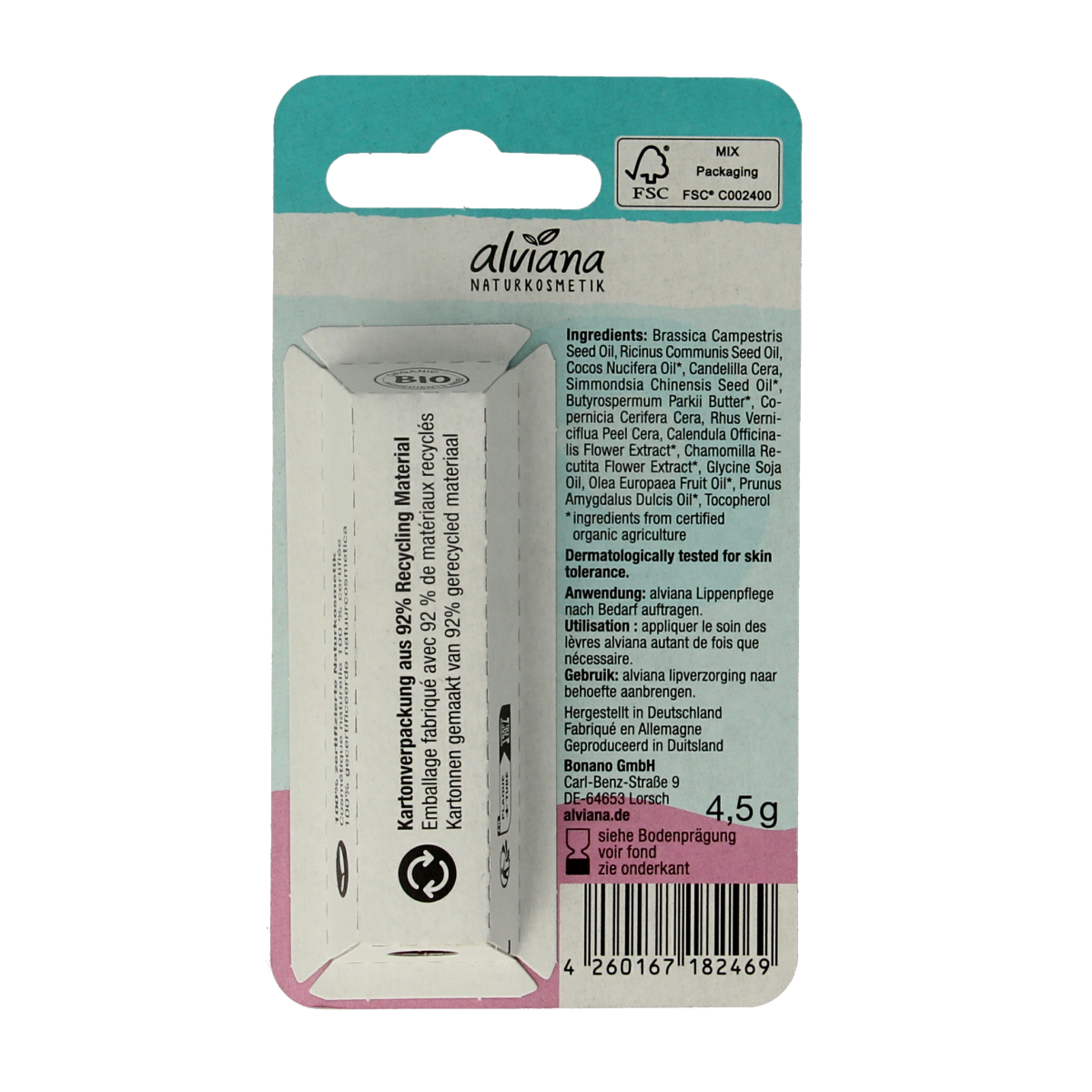 Alviana Lipverzorging sensitive 4.50 Gram