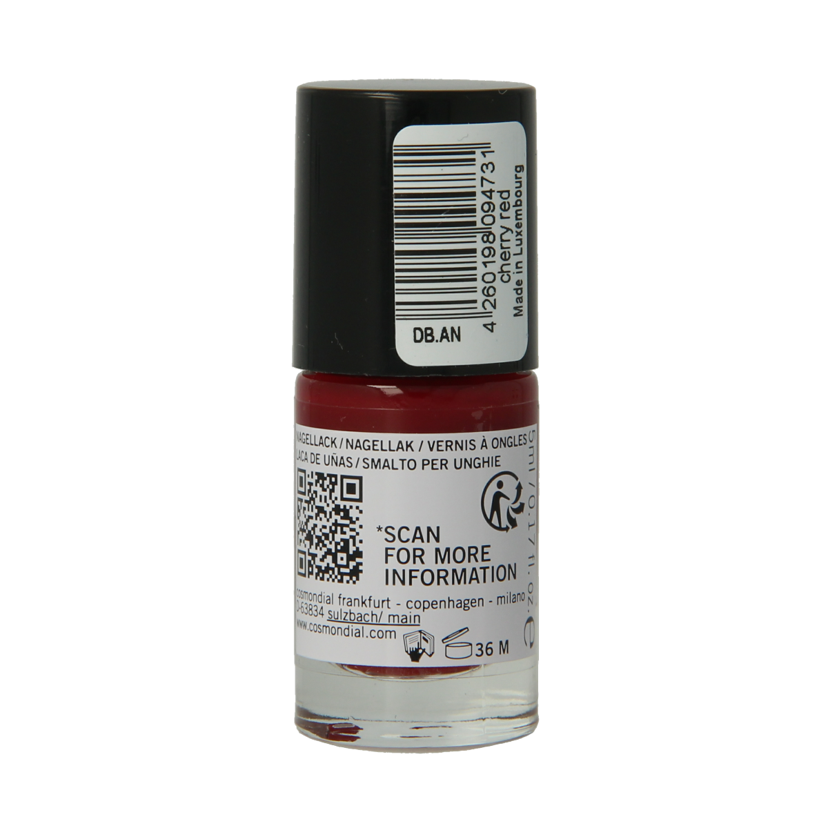 Benecos natural beauty Vegan nail polish cherry red 20-free plantbased 5.00 Milliliter