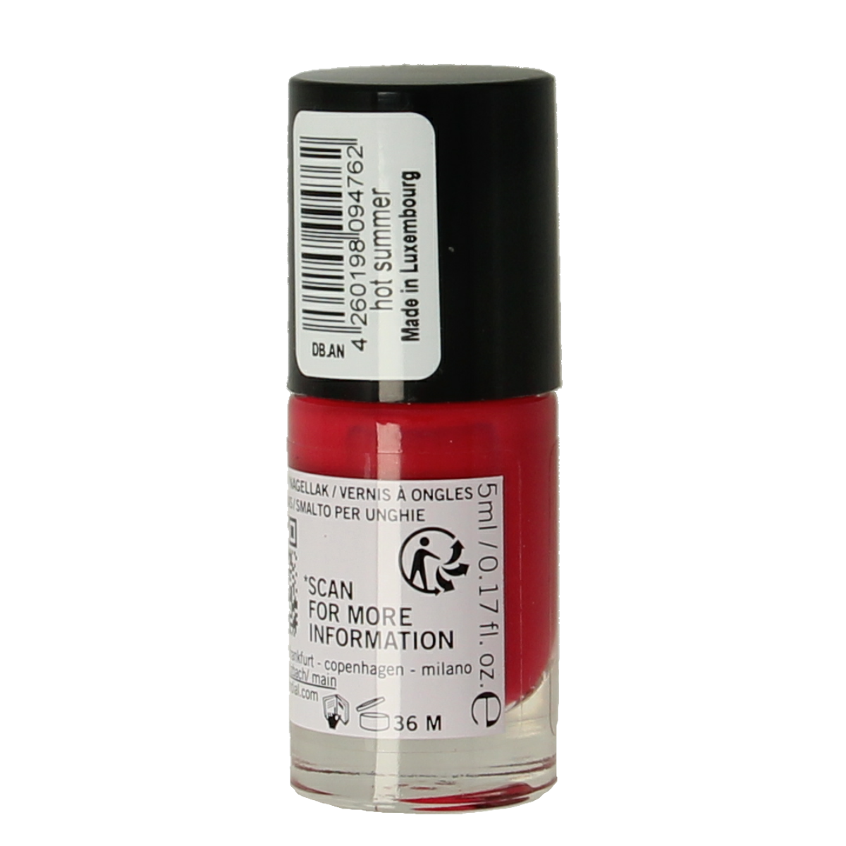 Benecos natural beauty Vegan nail polish hot summer 20-free plantbased 5.00 Milliliter