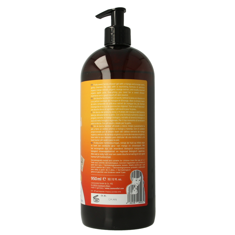 Benecos natural beauty Natural showergel family size fruity beauty 950 Milliliter