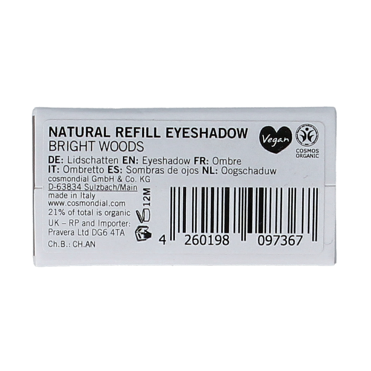 Benecos natural beauty Natural refill eyeshadow bright woods 1.00 Stuks
