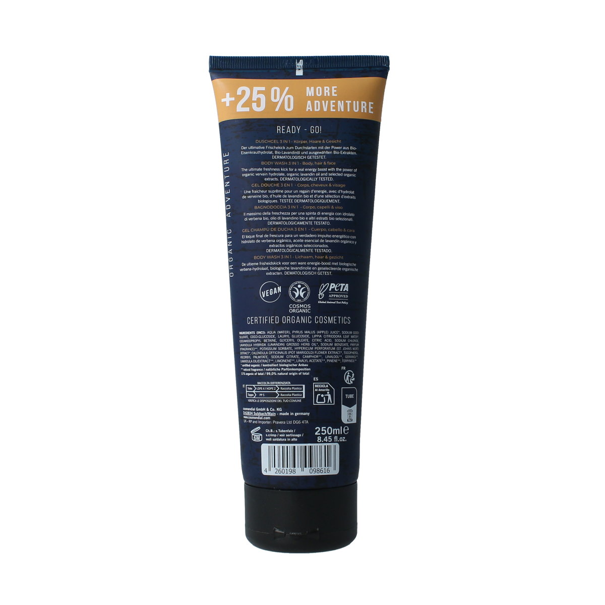 Benecos natural beauty Bio for men only body, hair & face wash 250.00 Milliliter