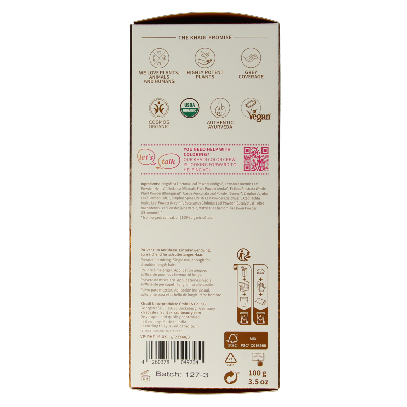 Khadi Haarkleur golden brown 100 Gram