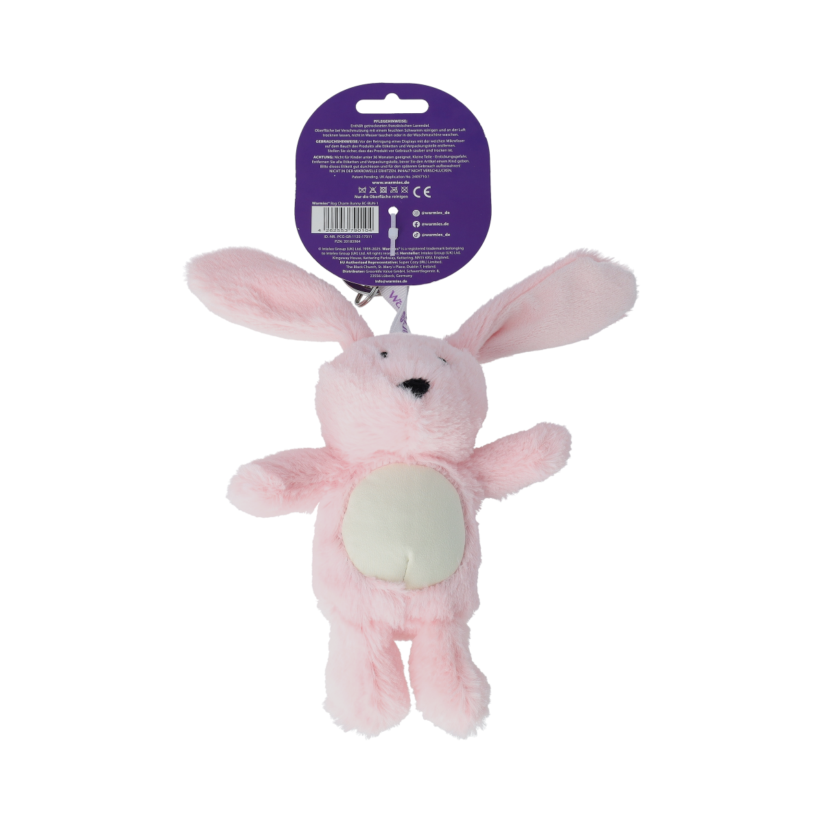 Warmies Bag charm Bunny 1.00 Stuks