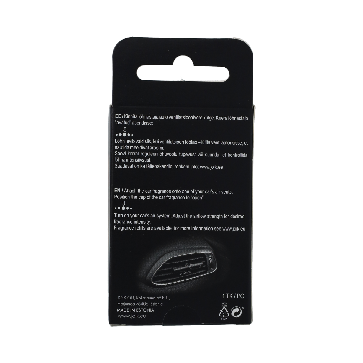 Joik Organics Car Fragrance Grapefruit & Manderin 1.00 Stuks