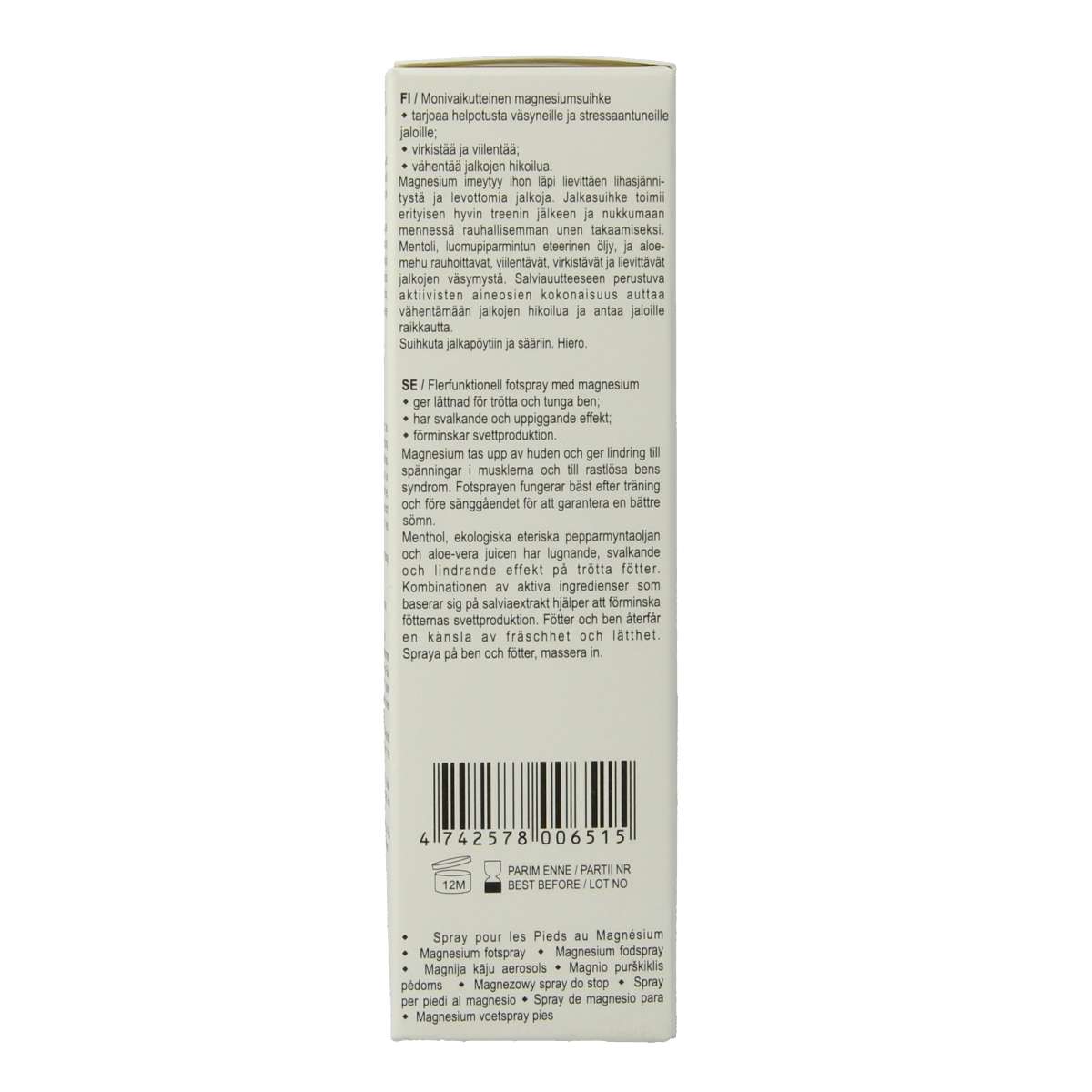 Joik Organics Organic foot spray magnesium 50.00 Milliliter