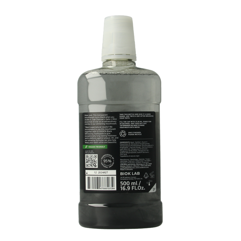 Ecodenta Mondwater whitening 500.00 Milliliter