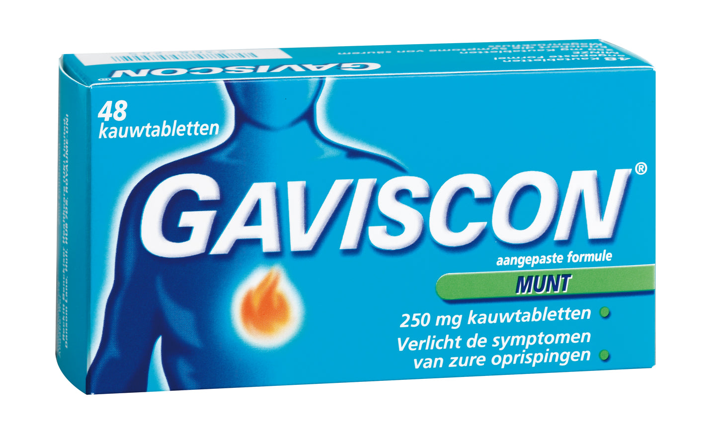 Gaviscon Pepermunt 250 48.00 Kauwtabletten