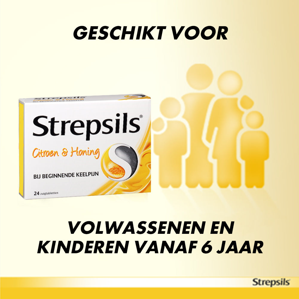Strepsils Citroen & honing 24 Zuigtabletten