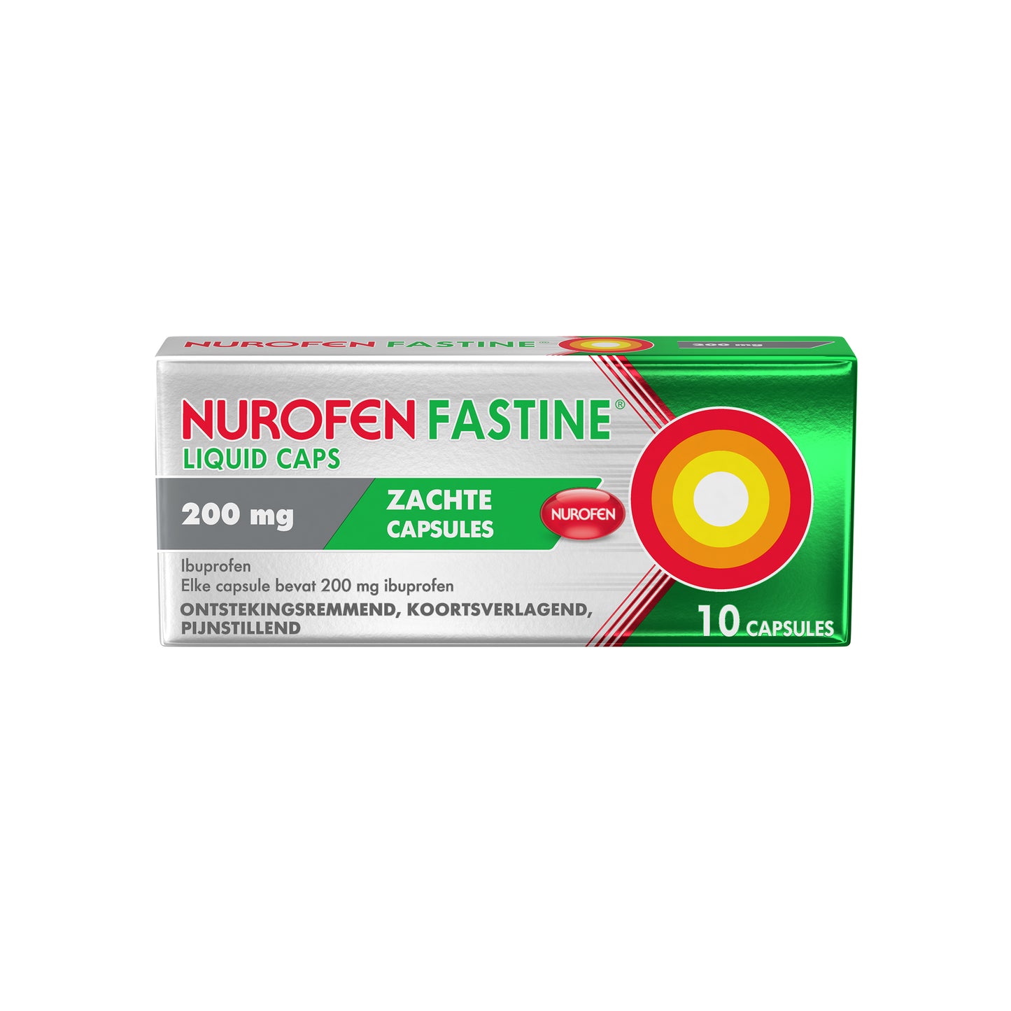 Nurofen Fastine liquid caps 200 mg 10.00 Capsules