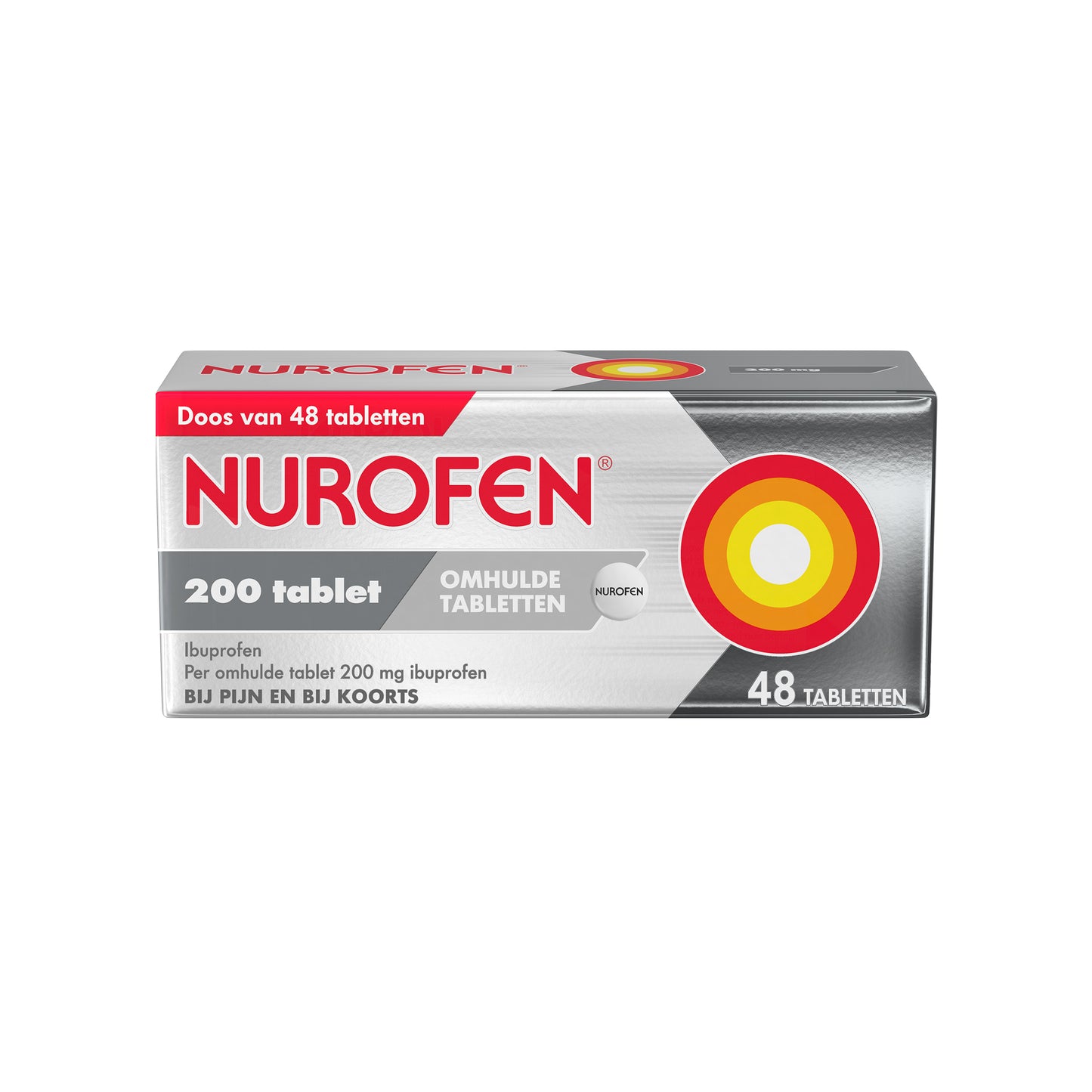 Nurofen Ibuprofen omhulde tabletten 200mg 48.00 Tabletten