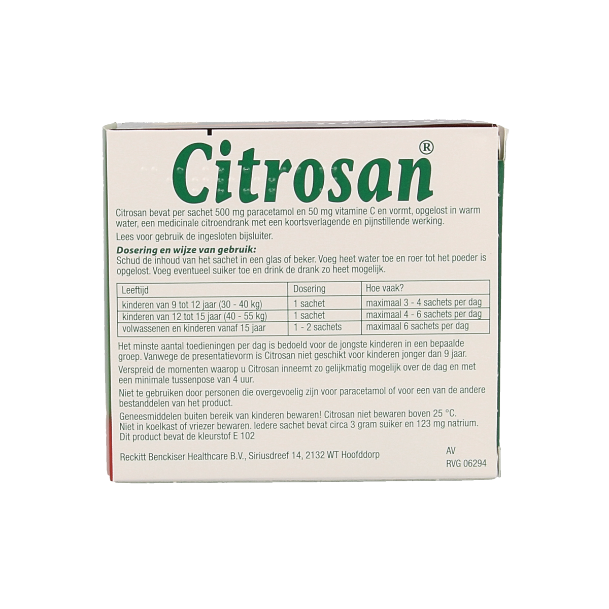 Citrosan Hete citroendrank 15.00 Sachets
