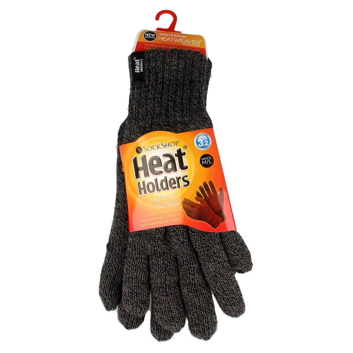 Heat Holders Mens gloves maat M/L charcoal 1.00 Paar