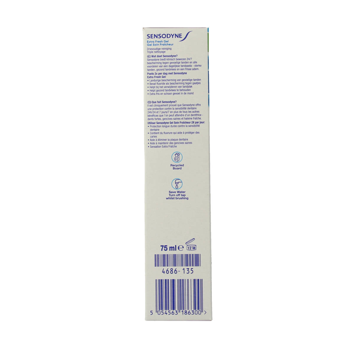 Sensodyne Tandpasta extra fresh gel 75.00 Milliliter