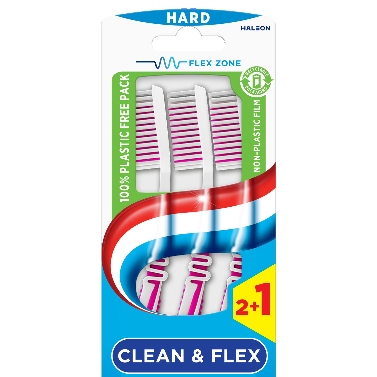 Aquafresh Tandenborstel clean & flex hard 3.00 Stuks