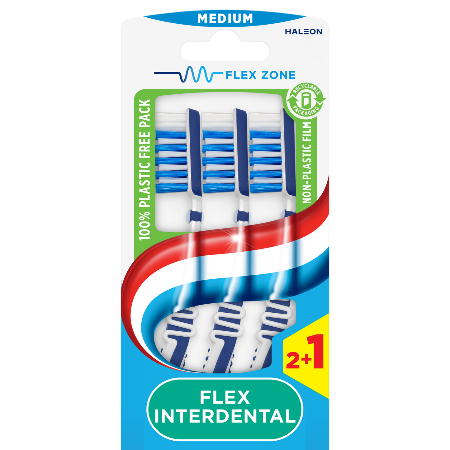 Aquafresh Tandenborstel flex interdental medium 3.00 Stuks