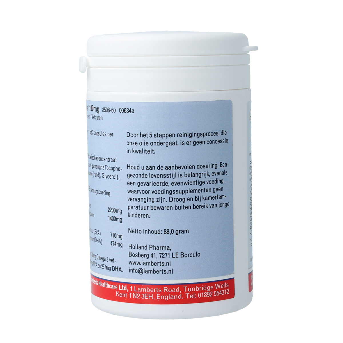 Lamberts Pure visolie 1100mg omega 3 60.00 Capsules