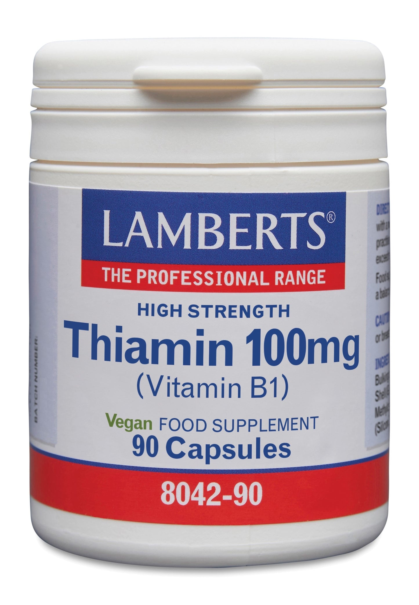 Lamberts Vitamine B1 100mg (thiamine) 90.00 Vegetarische capsules