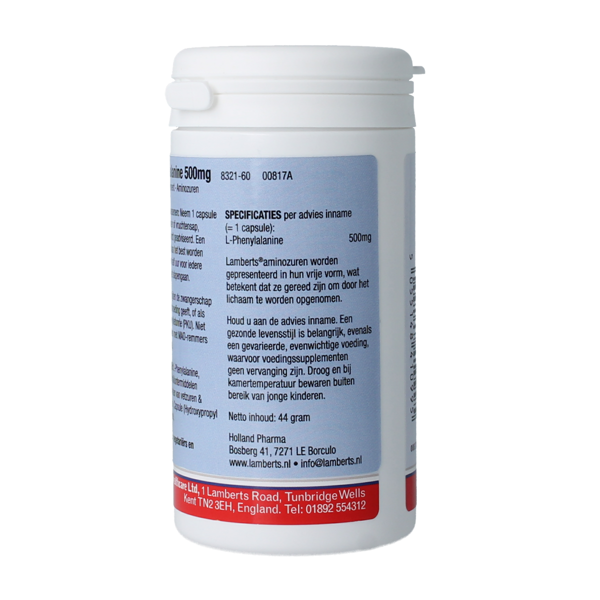 Lamberts L-Phenylalanine 500mg 60.00 Capsules