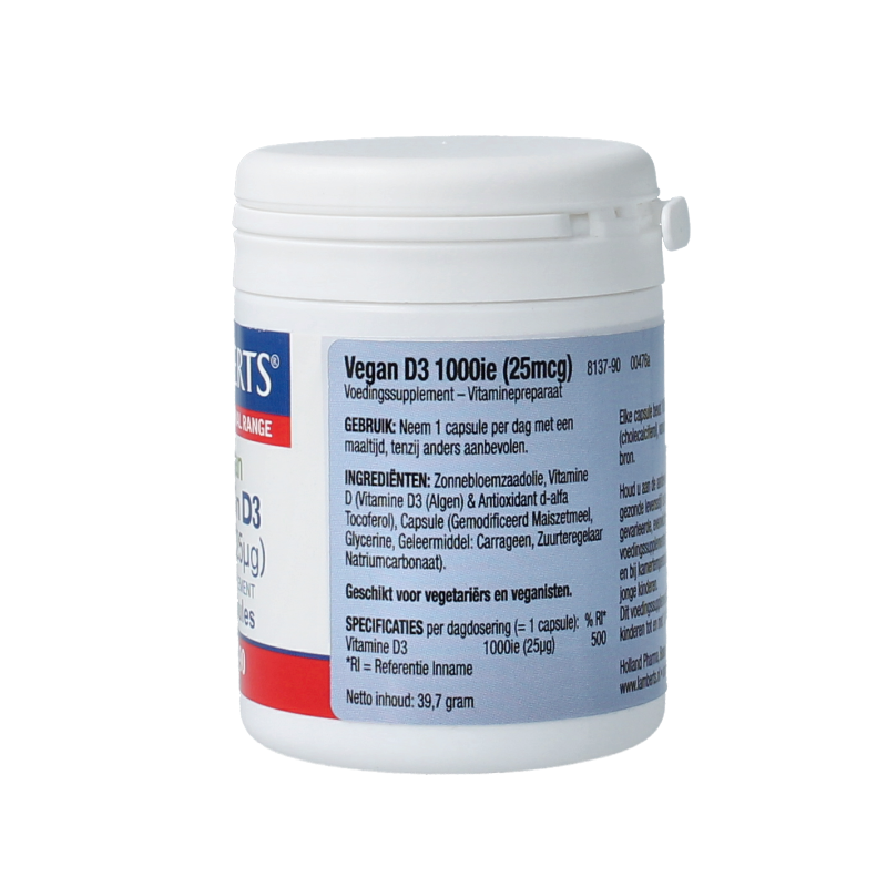 Lamberts Vitamine D3 1000IE 25mcg vegan 90 Capsules