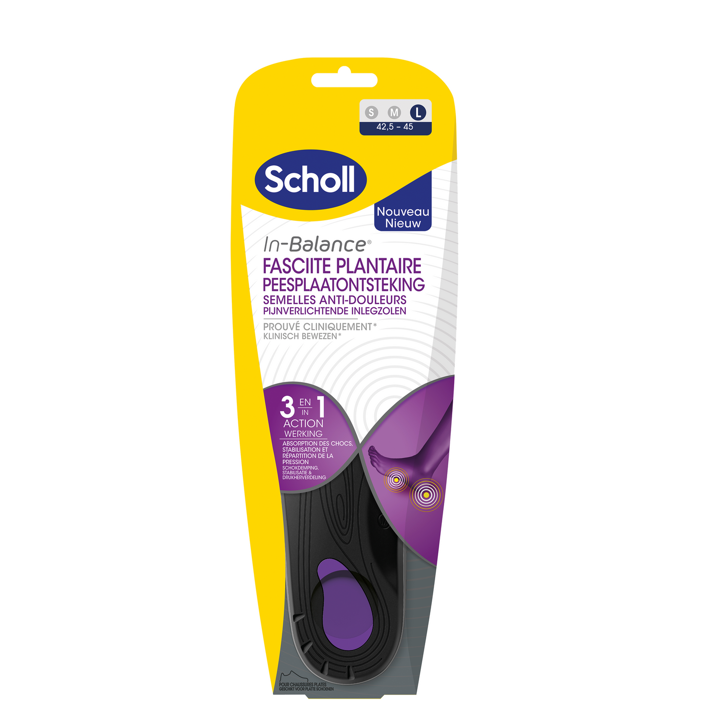 Scholl In balance inlegzolen peesplaatontsteking large 1.00 Paar