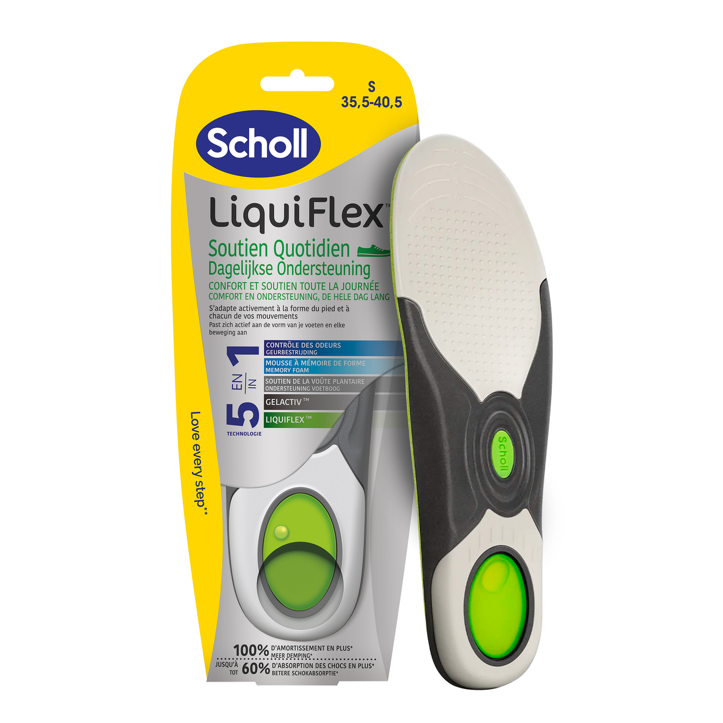 Scholl Liquiflex inlegzool dagelijks small 1.00 Paar