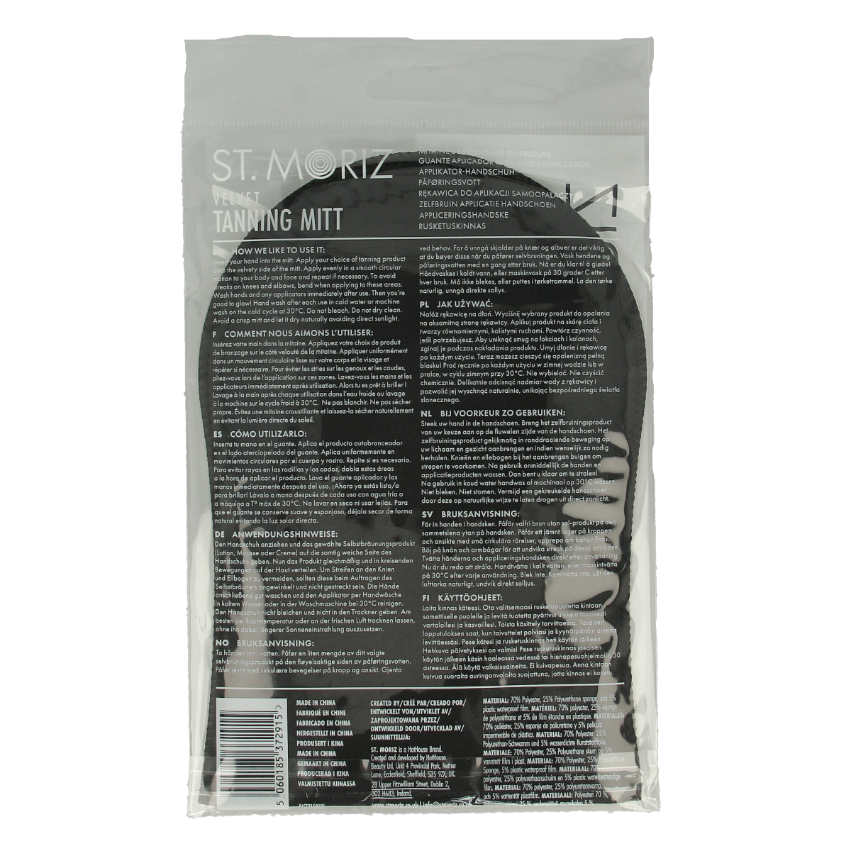 St. Moriz Zelfbruiningshandschoen 1.00 Stuks